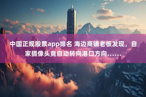 中国正规股票app排名 海边商铺老板发现，自家摄像头竟自动转向港口方向……