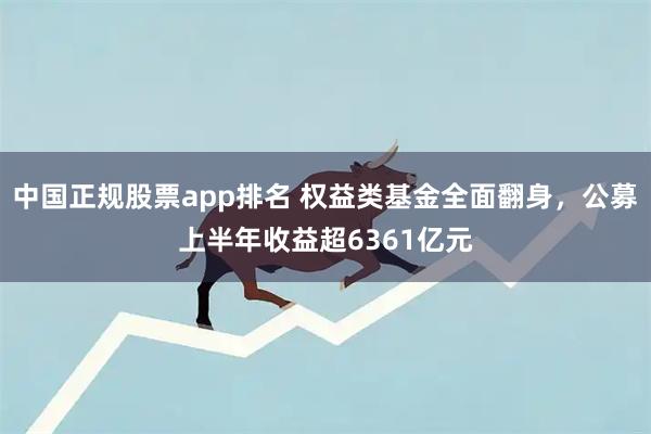 中国正规股票app排名 权益类基金全面翻身，公募上半年收益超6361亿元